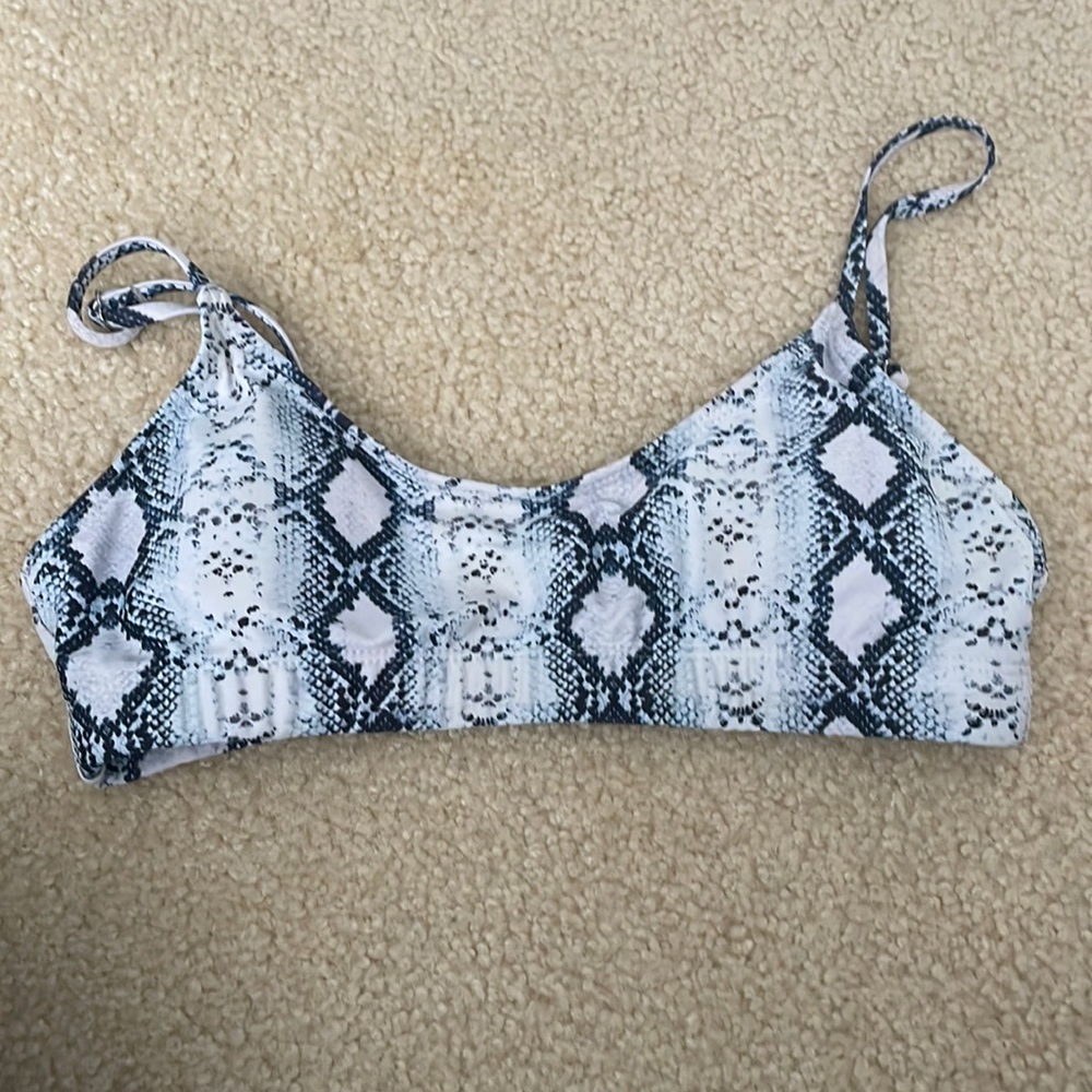 snake skin swim top